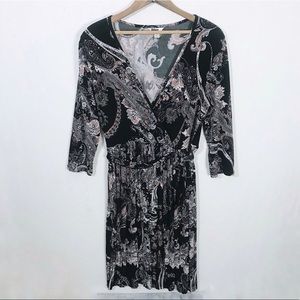 C EST 1946 Paisley Print 3/4 Sleeve Midi Dress